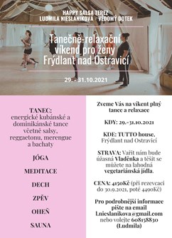 Tanečně-relaxační víkend pro ženy- Frýdlant nad Ostravicí -TUTTO house, Lubno 195, Frýdlant nad Ostravicí