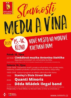 Slavnosti medu a vína- Nové Město na Moravě -Kulturák NMnM, Tyršova 1001, Nové Město na Moravě