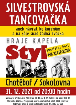 Silvestrovská tancovačka s kapelou Styl- Chotěboř -Sokolovna, Tyršova , Chotěboř
