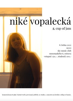 Niké Vopalecká & Cup of Jam- koncert v Ostravě -Sky Music Club, Musorgského 6, Ostrava
