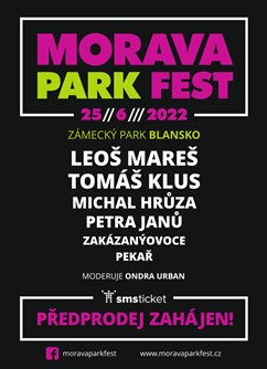 MORAVA PARK FEST 2022- Blansko- Leoš Mareš, Tomáš Klus, Michal Hrůza, Pekař a další -Zámecký park, Zámek 1/1, Blansko