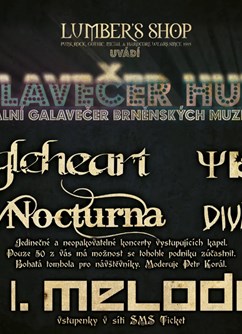 Galavečer hudby- Brno -Melodka, Kounicova 20/22, Brno
