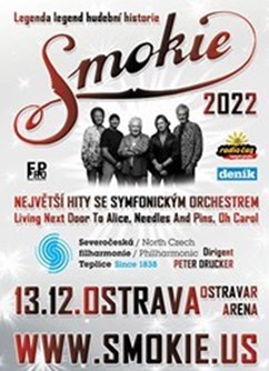 SMOKIE- koncert v Ostravě- The Symphony Tour 2022 -Ostravar Aréna, Ruská 3077/135, Ostrava