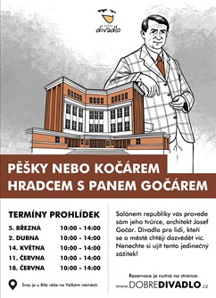 Pěšky nebo kočárem Hradcem s panem Gočárem- Hradec Králové -Bílá věž, Franušova 168, Hradec Králové