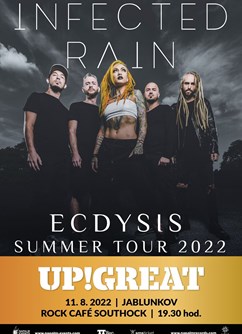 Koncert Infected Rain a Up!Great- Jablunkov- Ecdysis Summer Tour 2022 -Southock Rock Café, Bělá 1069, Jablunkov