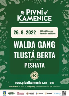 Pivní Kamenice 2022- festival Kamenice nad Lipou- Walda Gang, Tlustá Berta, Peshata -Pivovar Kamenice, Československé Armády 2, Kamenice nad Lipou