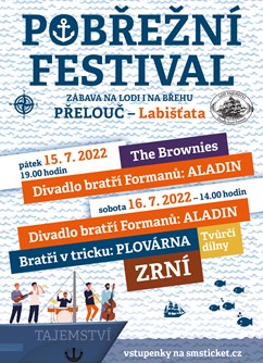 Pobřežní festival- Přelouč -Loď Tajemství bratří Formanů, řeka Labe, Přelouč