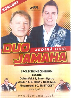 Duo Jamaha- koncert v Brně -Společenské centrum Bystrc, Odbojářská 2, Brno