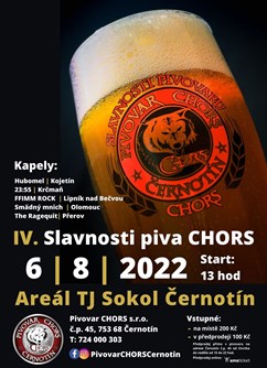 IV. Slavnosti piva CHORS- Černotín -Sportovní areál TJ Sokol, Černotín, Černotín