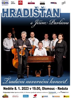 Novoroční  koncert  HRADIŠŤANU  s Jiřím Pavlicou- Olomouc -Reduta, Horní náměstí 23, Olomouc