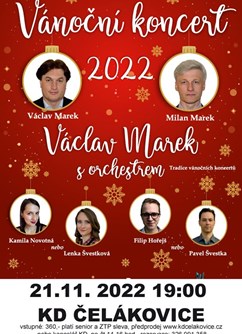 Vánoční koncert Orchestru Václava Marka- Čelákovice -KD Čelákovice, Sady 17. listopadu 1380, Čelákovice