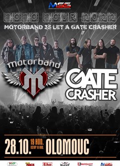 Motorband a GATE Crasher v Olomouci- koncert Olomouc- TOTO TOUR -U Pelikána Olomouc-Hejčín, Mrštíkovo náměstí 6/14, Olomouc