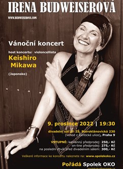 Vánoční koncert - I. Budweiserová, J. Racek, K. Mikawa- Praha -Divadelní sál při Masarykově ZŠ, Staroklánovická 230, Praha