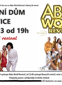Dvojkoncert Abba World a Boney M revival- Havlovice -Kulturní dům Havlovice, Havlovice 144, Havlovice