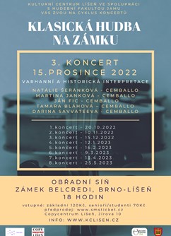 Klasická hudba na zámku- koncert v Brně -Zámek Belcredi Líšeň, Pohankova 8, Brno