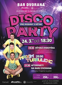 Disco party - Maxim Turbulenc- Loket -Kulturní dům Dvorana, Radniční 312, Loket