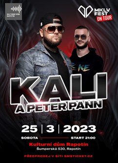 Kali a Peter Pann- koncert Rapotín -Kulturní dům, Šumperská 530, Rapotín