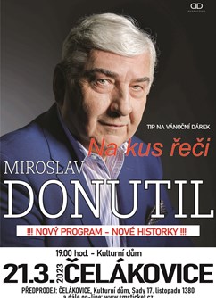 Miroslav Donutil - Na kus řeči- Čelákovice -KD Čelákovice, Sady 17. listopadu 1380, Čelákovice