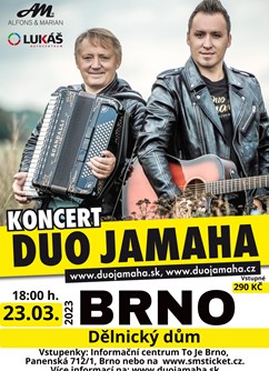 Koncert DUO JAMAHA v Brně- Brno -Dělnický dům, Jamborova 65, Brno
