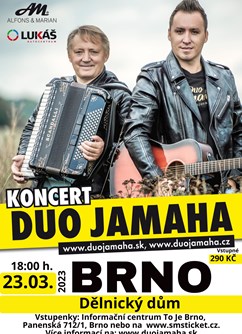 Koncert DUO JAMAHA v Brně- Brno -Dělnický dům, Jamborova 65, Brno Koncert DUO JAMAHA v Brně- Brno -Dělnický dům, Jamborova 65, Brno