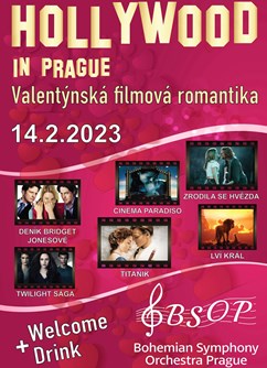 Hollywood in Prague: Valentýnský večer romantických melodií- Praha -Koncertní sál Taussigova, Taussigova 1150, Praha