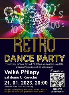Retro Dance Party- Velké Přílepy -Sál domu U Korychů, Pražská 45, Velké Přílepy