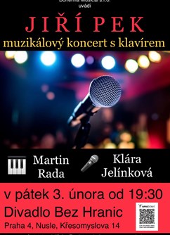 Jíří Pek - muzikálový koncert v Divadle Bez Hranic- Praha -Divadlo Bez Hranic, Křesomyslova 14, Praha