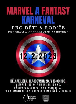 Marvel a fantasy karneval- Brno -Dělňák Líšeň, Klajdovská 28, Brno – Líšeň, Brno