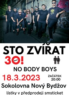 Sto zvířat, No Body Boys- koncert Nový Bydžov -Sokolovna, Revoluční třída 774, Nový Bydžov