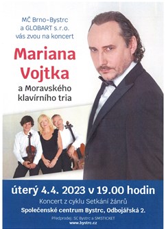 Muzikálový koncert Mariana Vojtka a hostů- Brno -Společenské centrum Bystrc, Odbojářská 2, Brno