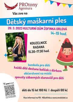 Dětský maškarní ples - Orlová -KD Žofinka, Těšínská 365, Orlová