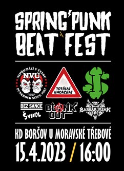 Spring Punk Beat Fest - festival Moravská Třebová- N.V.Ú.,  TOTÁLNÍ NASAZENÍ,  INSEMINAČNÍ STANICE,  BARBAR PUNK -KD Boršov, Boršov 118, Moravská Třebová