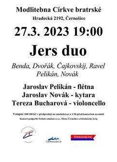 Jers duo- Černošice -Modlitebna církve bratrské, Hradecká 2192, Černošice