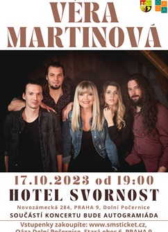 Koncert Věry Martinové- Praha -Hotel Svornost, Novozámecká 284, Praha