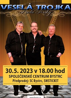 Veselá trojka- Brno -Společenské centrum Bystrc, Odbojářská 2, Brno Veselá trojka- Brno -Společenské centrum Bystrc, Odbojářská 2, Brno