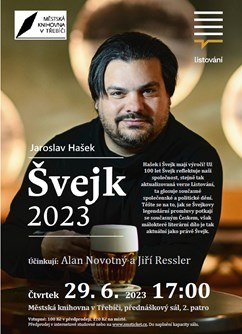 LiStOVáNí: Jaroslav Hašek. Švejk 2023- Třebíč -Městská knihovna, Hasskova 102/2, Třebíč