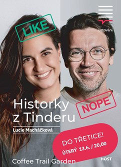 Listování.cz: Historky z Tinderu (Lucie Macháčková)- Brno -Coffee Trail Garden, Oblá 54a, Brno