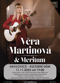 Věra Martinová a skupina Meritum- koncert Havlovice -Kulturní dům Havlovice, Havlovice 144, Havlovice