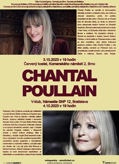 Chantal Poullain, recitál- Bratislava -V-klub, Námestie SNP 471/12, Bratislava