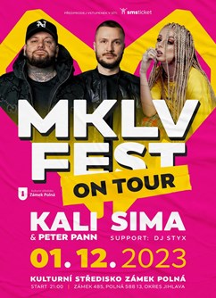 MKLV FEST ON TOUR | Kali & Peter Pann, Sima | Polná - Polná -Kulturní středisko Zámek Polná, Zámek 485, Polná