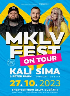 MKLV FEST ON TOUR | Kali & Peter Pann, Sima | Dubňany- Dubňany -Sportcentrum Želva, Hodonínská 1680, Dubňany