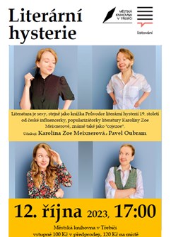 LiStOVáNí: Literární hysterie / Karolína Zoe Meixnerová- Třebíč -Městská knihovna, Hasskova 102/2, Třebíč