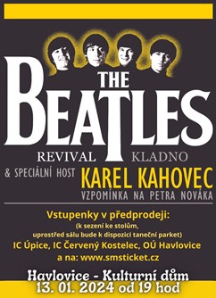 The Beatles revival + Karel Kahovec (vzpomínka na P. Nováka)- koncert Havlovice -Kulturní dům Havlovice, Havlovice 144, Havlovice