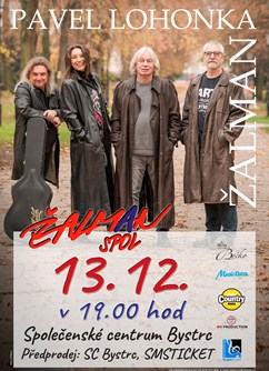 Koncert Žalman & spol.- Brno -Společenské centrum Bystrc, Odbojářská 2, Brno