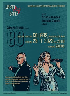 WraaDap Band – Koncert „80“- Brno -Co.Labs, Kounicova 22, Brno