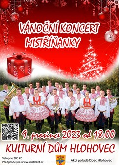 Vánoční koncert Mistříňanky- Hlohovec -Kulturní dům, Dolní konec 29, Hlohovec