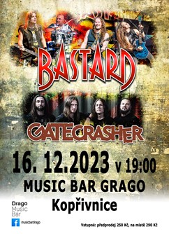 Bastard & Gate Crasher- koncert Kopřivnice -MusicBar Drago, Smetanova 1121/2, Kopřivnice