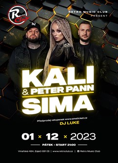 Koncert KALI & PETER PANN, SIMA- Zaječí -Retro Music Club, Vinařská, 484, Zaječí