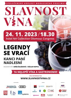 Slavnost vína 2023- Olomouc -NH Collection Congress, Legionářská 1311/21, Olomouc