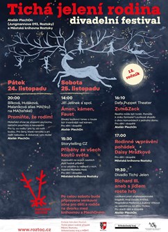 Promiňte, že rodím - Divadelní festival Tichá jelení rodina- Roztoky -Ateliér PlechOn, Jungmannova 093, Roztoky